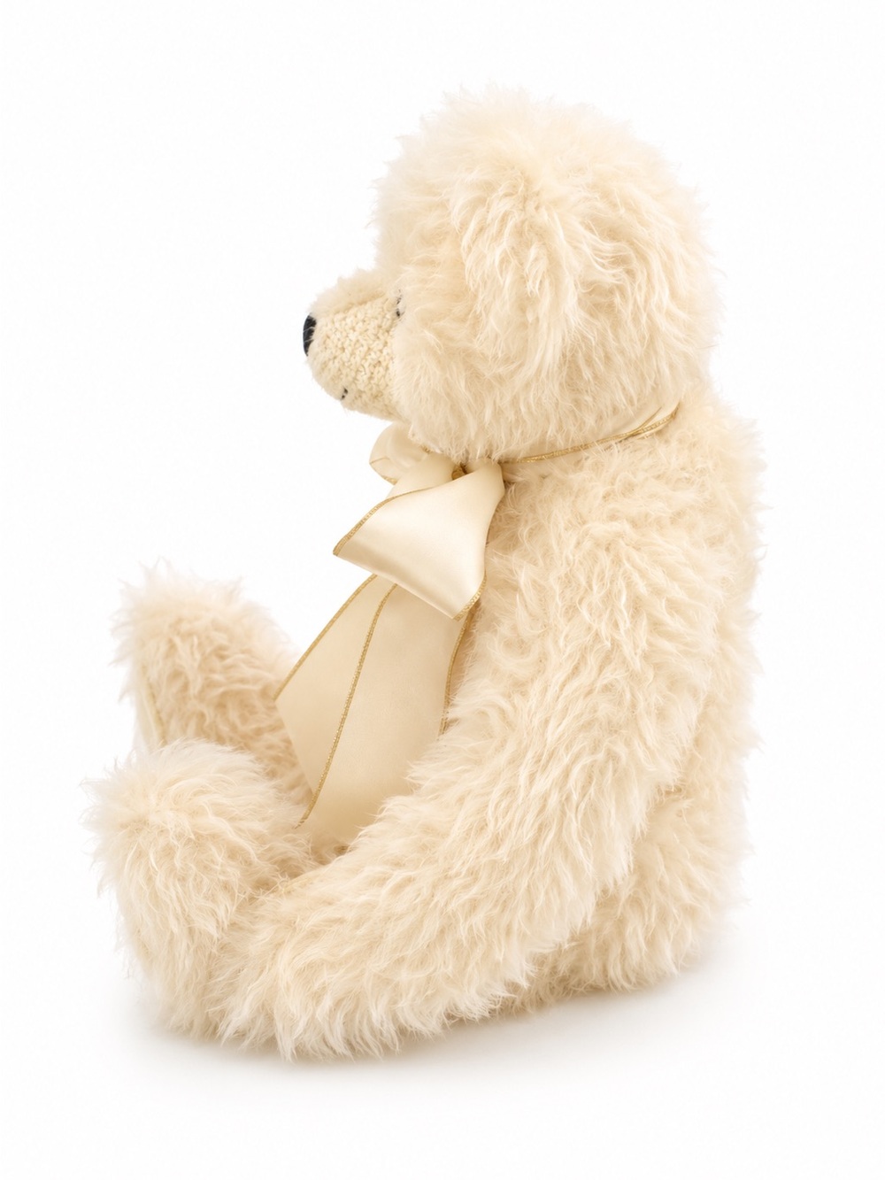 BEAUTIFUL!! Hermann White German Mohair Edelweiss Musical Bear! - Picture 4 of 9